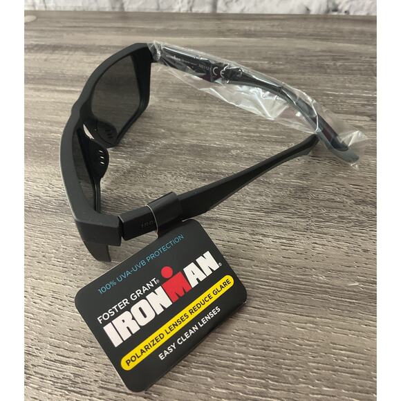 NWT Foster Grant Ironman Sunglasses Rectangle Frames Gray / Black - Picture 3 of 6